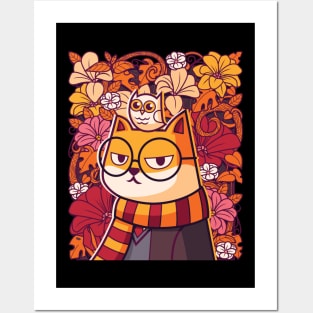 CatSoki AutumnCat Posters and Art